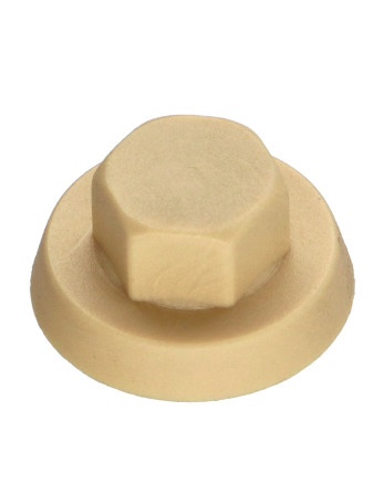 1 x Kappe Sechskantkopf Polyethylen RAL1001...