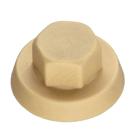 1 x Kappe Sechskantkopf Polyethylen RAL1001 beige für Bohrschrauben oder Blechschrauben Ø 6.3