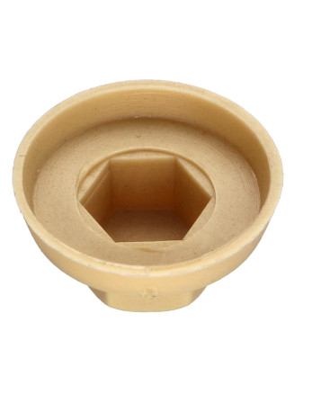 1 x Kappe Sechskantkopf Polyethylen RAL1001...