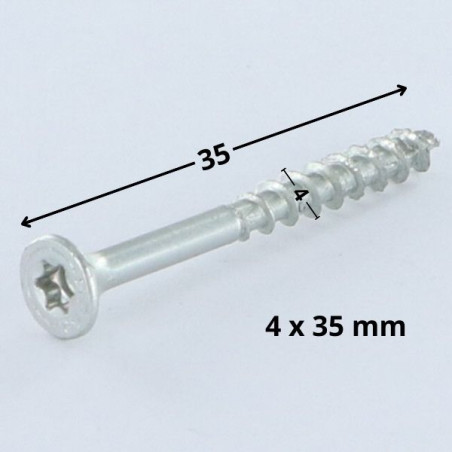 1 x Schraube Spax Senkkopfschraube T20 4X35 Mit Gewinde 24 Teilgewinde WIROX