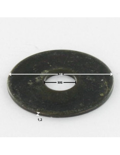 Scheiben/Unterlegscheibe Flach M6x18x1,2 L Stahl schwarz... 2
