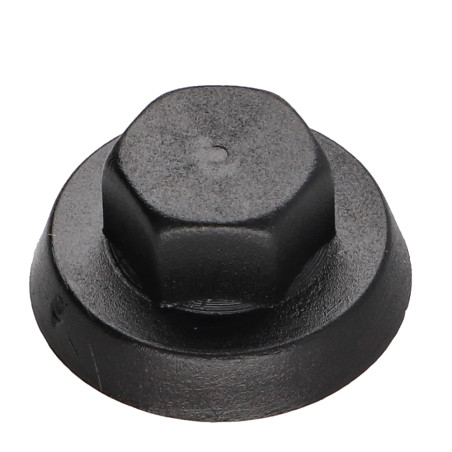 1 x Kappe Sechskantkopf Polyethylen RAL9005 tiefschwarz für Bohrschrauben oder Blechschrauben Ø 6.3