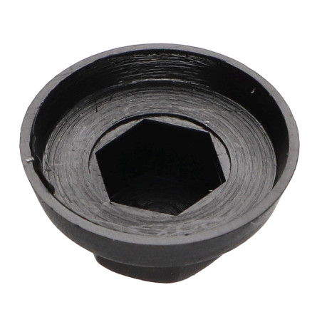 1 x Kappe Sechskantkopf Polyethylen RAL9005 tiefschwarz für Bohrschrauben oder Blechschrauben Ø 6.3