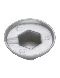 Kappe Sechskantkopf Polyethylen RAL9006 weißaluminium für... 2