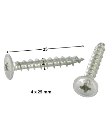 1 x Schraube Spax Flachkopf Pozi 4X25 WIROX