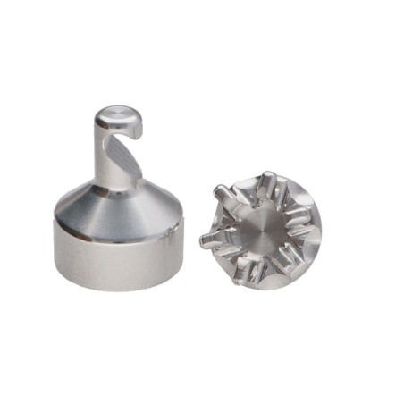 1 x Haken dekorativ Aluminium mit Befestigung für Gipskarton L'ATTACHANTE