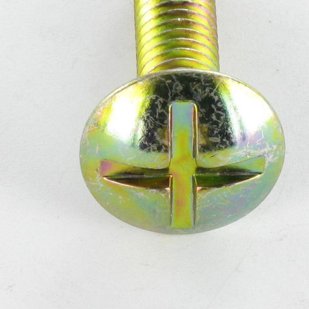 1 x Schraube Flachrundkopfschraube Gespalten In Kreuz M8x20 Dichromat
