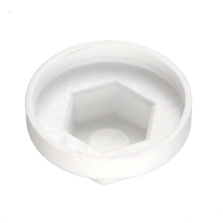 1 x Kappe Sechskantkopf Polyethylen RAL9010 reinweiß für Bohrschrauben oder Blechschrauben Ø 4,8-5,5