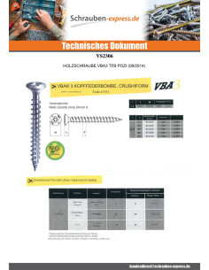 Spanplattenschrauben Flacher Senkkopf Pozi N°2 4x40... 2