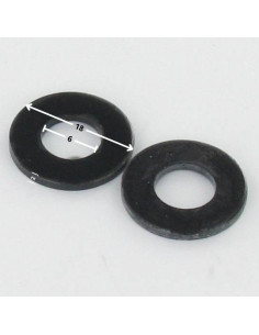 Scheiben/Unterlegscheibe Flach 6x18x2 Stahl schwarz verzinkt 2