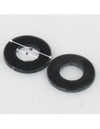 1 x Scheiben/Unterlegscheibe Flach 6x18x2 Stahl...