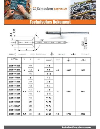 1 x "Niet ZING 6,4 x 35 Klemmdicke 23 für 28...