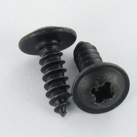 1 x Blechschraube Flachrundkopfschraube Pozi 4,8X13 Stahl schwarz verzinkt