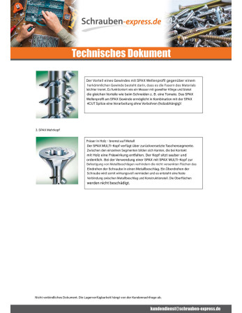1 x Schraube Spax Senkkopfschraube Pozi N°2...