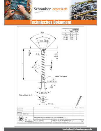 1 x Spanplattenschrauben Premium...