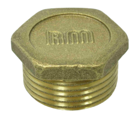 1 x Stecker (männlich) Abbildung 290 26x34 (1") Flachkopf Messing