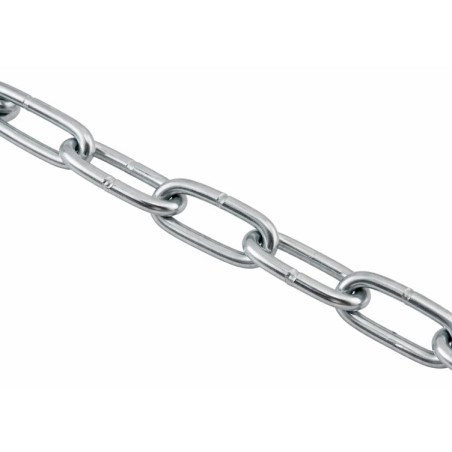 1 x M Kette Gerade LINK CRT 8 mm Verzinkt (Meterware) Hohe Korrosionsbeständigkeit Stahl feuerverzinkt