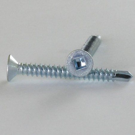 1 x Selbstbohrende Schrauben Senkkopfschraube Carr 4,2 x 38 Verzinkt