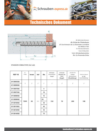 1 x Betonschraube Sechskantkopf Kreuzschlitz...