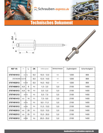 1 x "Niet 3,2 x 8 Standard-Rundkopf