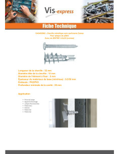 Metalldübel Selbstbohrende Schrauben RAWLPLUG Zamak 12x32... 2