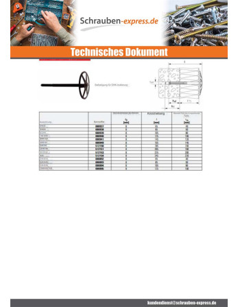 1 x Befestigung Fischer Für ISOLIEREND DHK 45/100