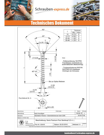 1 x Spanplattenschrauben Premium...