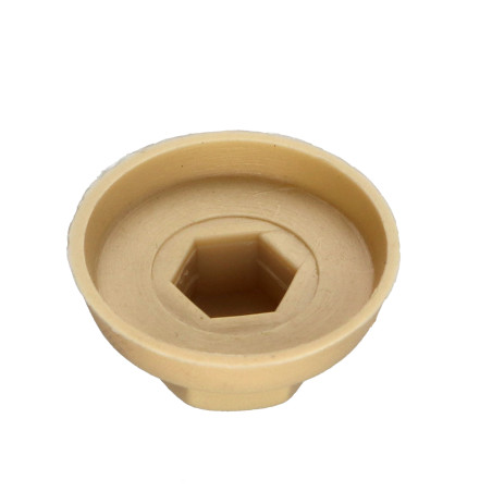 1 x Kappe Sechskantkopf Polyethylen RAL1001 beige für Bohrschrauben oder Blechschrauben Ø 4,8-5,5