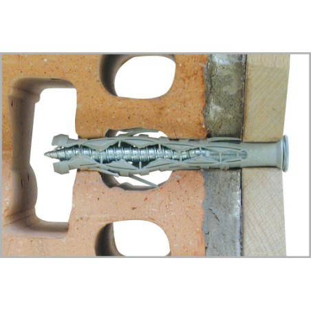 1 x Schlagdübel Lang Nylon 8x80 + Schraube Senkkopfschraube Verzinkt