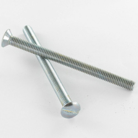 1 x Metallschrauben Flacher Senkkopf Gespalten M2,5 x 2 Verzinkt Mikroschrauben