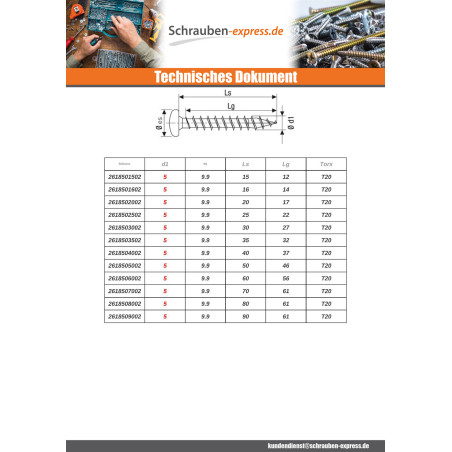 1 x Spax Holzschraube Rundkopf T-STAR+ T15 WIROX 3,5X30