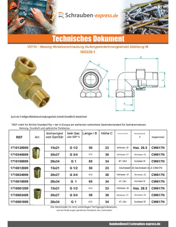 1 x Winkelverschraubung mit O-Ring-Dichtung...