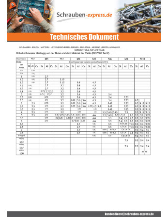 1 x Gewindefurchende Schraube Sechskantkopf...