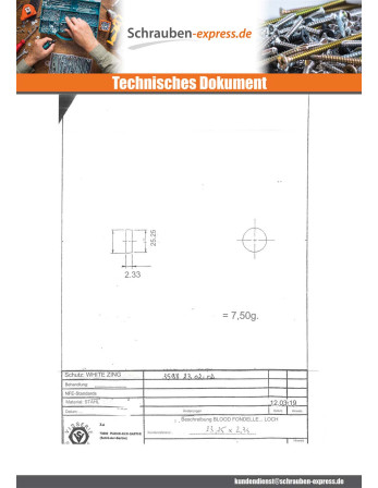 1 x Scheiben / Scheiben ohne Innenloch 23,25 x...