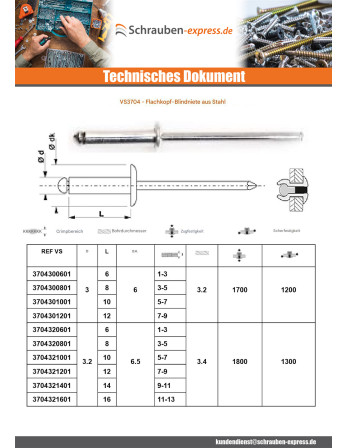 1 x "Niet ZING 4x18 Klemmdicke 12 für 14 Flachkopf