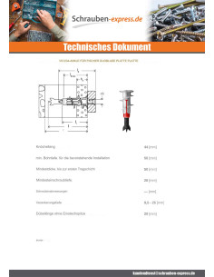 Dübel DUOBLADE Fischer Mit Schraube 4,5 x 40 2