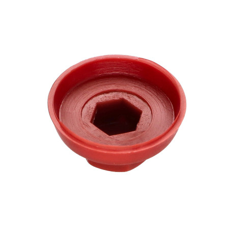 1 x Kappe Sechskantkopf Polyethylen RAL3009 oxidrot für Bohrschrauben oder Blechschrauben Ø 6.3