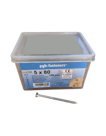 1 x Eimer Von 140 Spanplattenschraube 5X80...