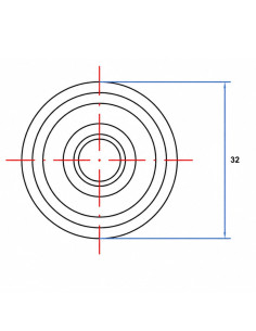 Flache Rosette 32 Verzinkt 2