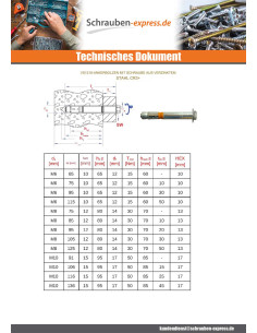 Kopfschraube (mit Mutter) BOZELENANKER M12x147 Mit... 2
