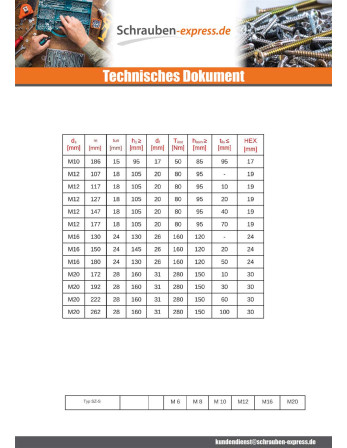 1 x Kopfschraube (mit Mutter) BOZELENANKER...
