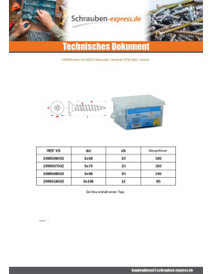 Eimer Von 85 Spanplattenschraube 6X100 Senkkopf Pozi 2... 2