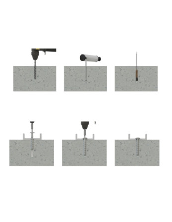 1 x Betonschraube Kopf Flachkopf TORX 6X50...