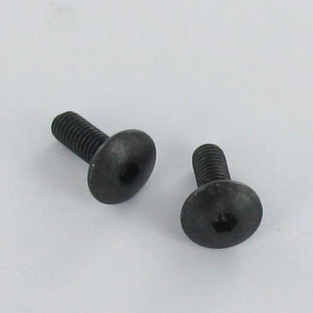 1 x Schraube Flachrundkopfschraube Schraubenschlüssel 4 M6x16 Gezahnt UNTEN Kopf Stahl schwarz verzinkt