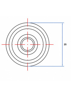 Flache Rosette 25 Verzinkt 2