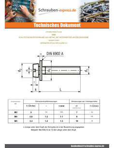 Metallschrauben Zylindrischer Flachkopf Gespalten... 2