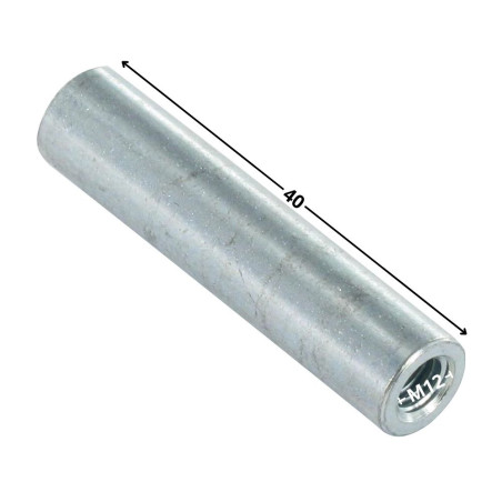 1 x Langmutter Zylindrisch M12x40 Durchmesser Außenbereich 15 Verzinkt
