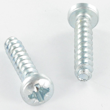 1 x Schraube PVC Zylindrischer Flachkopf Pozi 6X29 Gewinde 40 degrees Verzinkt