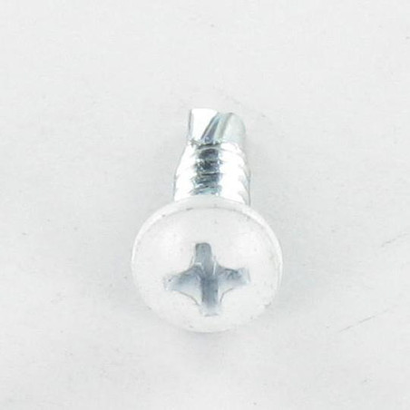 1 x Selbstbohrende Schrauben Zylindrischer Halbrundkopf Phillips 3,9 x 19 Verzinkt LAQ RAL9010 reinweiß