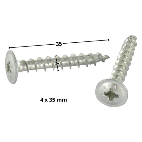 1 x Schraube Spax Flachkopf Pozi 4X35 WIROX